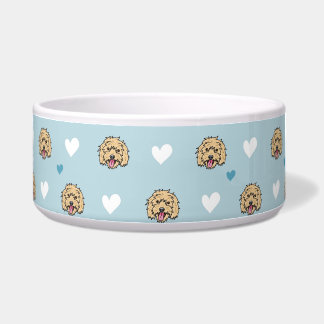 Blue Dog Bowl met leuke hond! Voerbakje