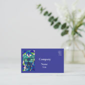 Blue Dog Business Card Visitekaartje (Staand voorkant)