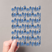 Blue Dog Butts Pattern Acryl Uitnodigingen (Insitu (Draagbaar))