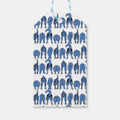 Blue Dog Butts Pattern Cadeaulabel (Voorkant)