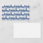 Blue Dog Butts Pattern Informatiekaartje (Voorkant / Achterkant)