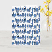 Blue Dog Butts Pattern Kaart (Gele Bloem)