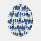 Blue Dog Butts Pattern Keramisch Ornament (Rechts)
