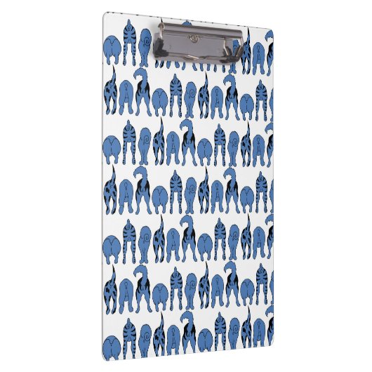 Blue Dog Butts Pattern Klembord (Rechts)