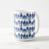 Blue Dog Butts Pattern Koffiemok (Voorkant rechts)