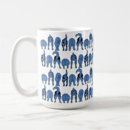 Blue Dog Butts Pattern Koffiemok