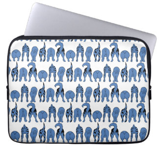 Blue Dog Butts Pattern Laptop Sleeve