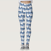 Blue Dog Butts Pattern Leggings (Voorkant)