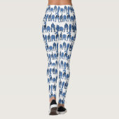 Blue Dog Butts Pattern Leggings (Achterkant)
