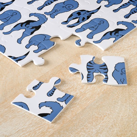 Blue Dog Butts Pattern Legpuzzel (Zijkant)