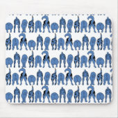 Blue Dog Butts Pattern Muismat (Voorkant)