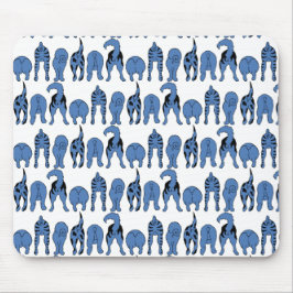 Blue Dog Butts Pattern Muismat