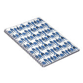 Blue Dog Butts Pattern Notitieboek (Rechterzijde)