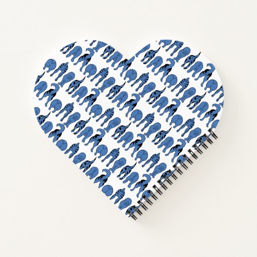 Blue Dog Butts Pattern Notitieboek (Achterkant)