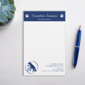 Blue Dog & Cat Logo Veterinary Clinic Aangepaste L Briefpapier