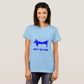 Blue Dog Dachshund Abstract T-shirt (Voorkant volledig)