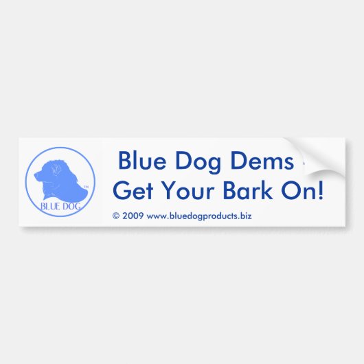 Blue Dog Democraat Bumpersticker (Voorkant)