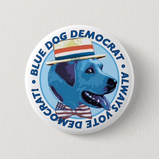 Blue Dog Democraat Button (Voorkant)