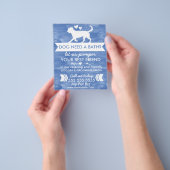 Blue Dog Grooming Flyer Waterverf (Hand)