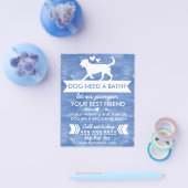 Blue Dog Grooming Flyer Waterverf (Enkel)