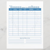 Blue Dog Healthcare Record Keeper Pagina (Achterkant)