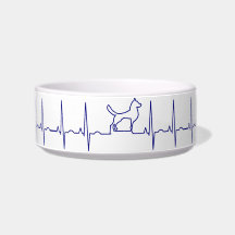 Blue Dog Heartbeat Bowl