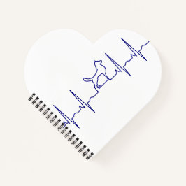 Blue Dog Heartbeat Notitieboek
