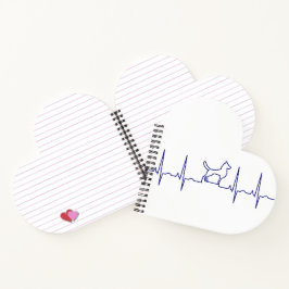 Blue Dog Heartbeat Notitieboek