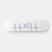 Blue Dog Heartbeat-skateboard Persoonlijk Skateboard (Horizontaal)