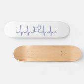 Blue Dog Heartbeat-skateboard Persoonlijk Skateboard (Horizontaal)