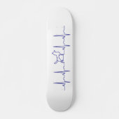 Blue Dog Heartbeat-skateboard Persoonlijk Skateboard (Voorkant)