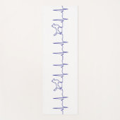 Blue Dog Heartbeat Yoga Mat (Voorkant)