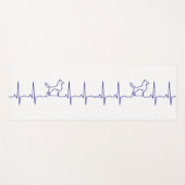 Blue Dog Heartbeat Yoga Mat (Voorkant (horizontaal))
