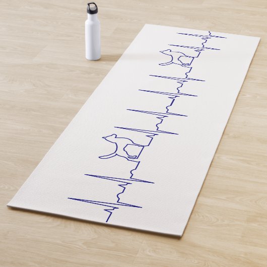 Blue Dog Heartbeat Yoga Mat (In situ)