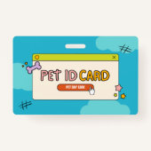 Blue Dog ID Kaart met foto Badge (Voorkant)
