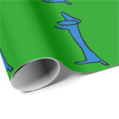 Blue Dog-kerstomslag Cadeaupapier (Rol Hoek)