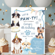 Blue Dog laten we Pawty Verjaardag