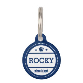 Blue Dog Name Microchipped Bel mijn volk Huisdierpenning