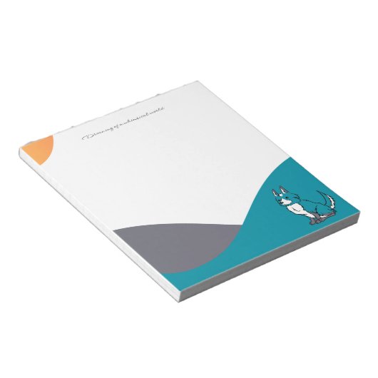 Blue Dog Notepad Notitieblok (Schuin)