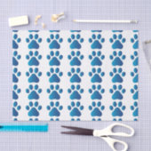 Blue Dog Paw Tissue Paper Tissuepapier (Craft)