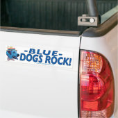Blue Dog Rocks Bumpersticker (Op Truck)