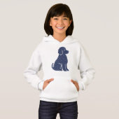 Blue Dog Silhouette Minimal Art (Voorkant volledig)