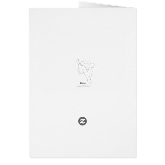 Blue Dog Sitter Bedankt Card (Achterkant)