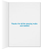 Blue Dog Sitter Bedankt Card (Binnen (Rechts))