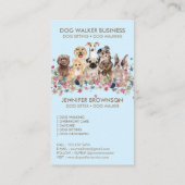 Blue Dog Walker Service Gratis cadeau naam Visitekaartje (Achterkant)
