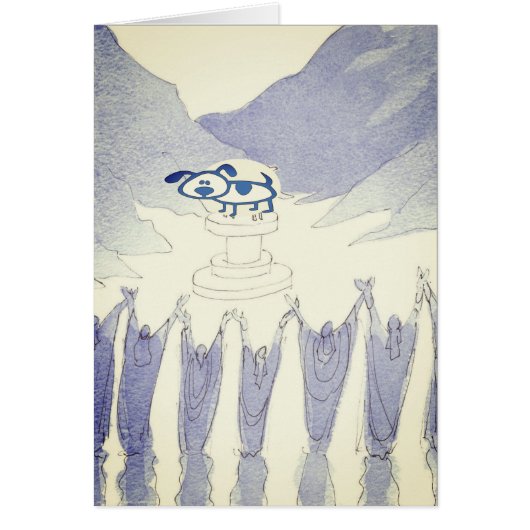 Blue Dog Worship Card (Voorkant)