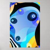 Blue Doggy - Sailor Fractal Art Poster (Voorkant)