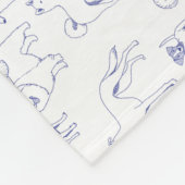 Blue Dogs Fleece Deken (Hoek)