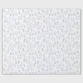 Blue Dogs Pattern Cadeaupapier (Vlak)