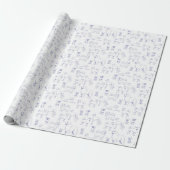Blue Dogs Pattern Cadeaupapier (Uitgerold)